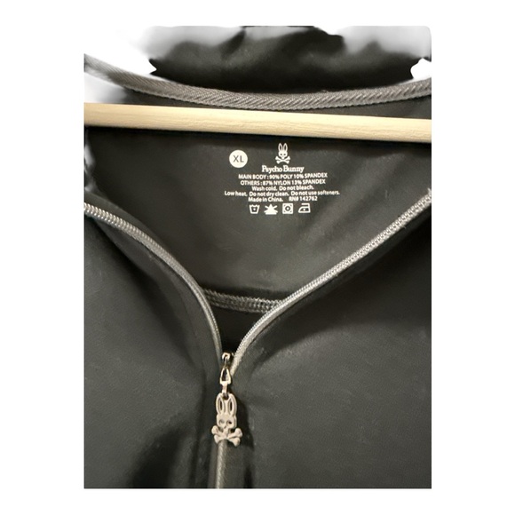 Psycho Bunny Black and Gray Zip Pullover - Picture 3 of 3